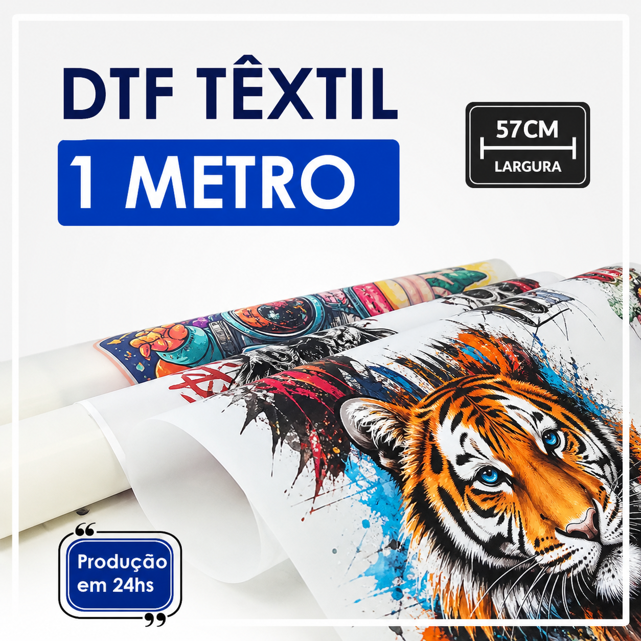Impressão DTF Premium I3200 57cm x 100cm - Tratamento para halftone e recuo do branco