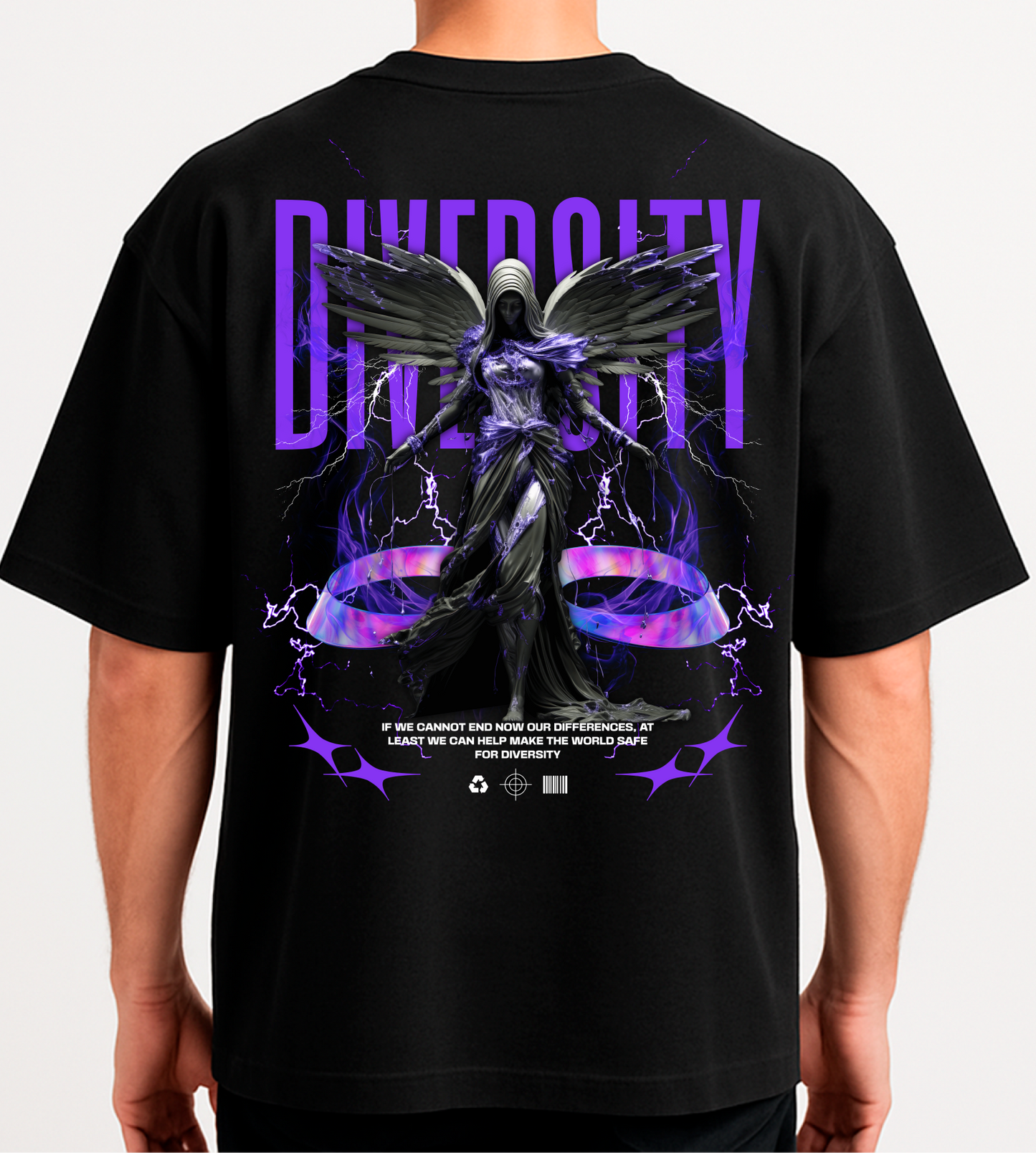 Camiseta Oversized Diversity Streetwear Overpixel