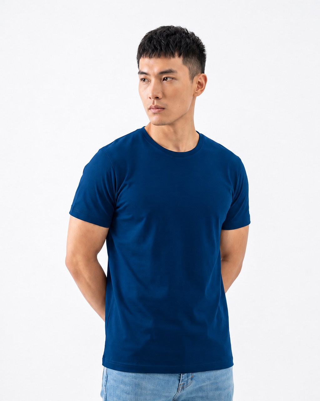 Camiseta Lisa Premium Algodão Egípcio 93% Fio Penteado Luxo com Elastano
