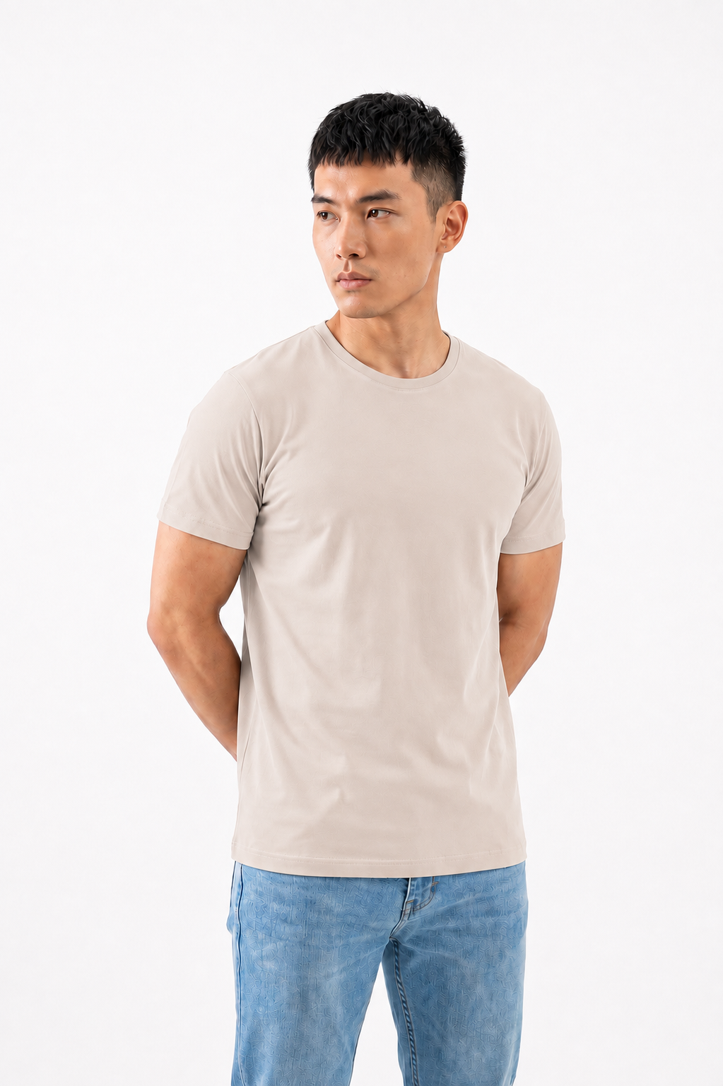Camiseta Lisa Premium Algodão Egípcio 93% Fio Penteado Luxo com Elastano