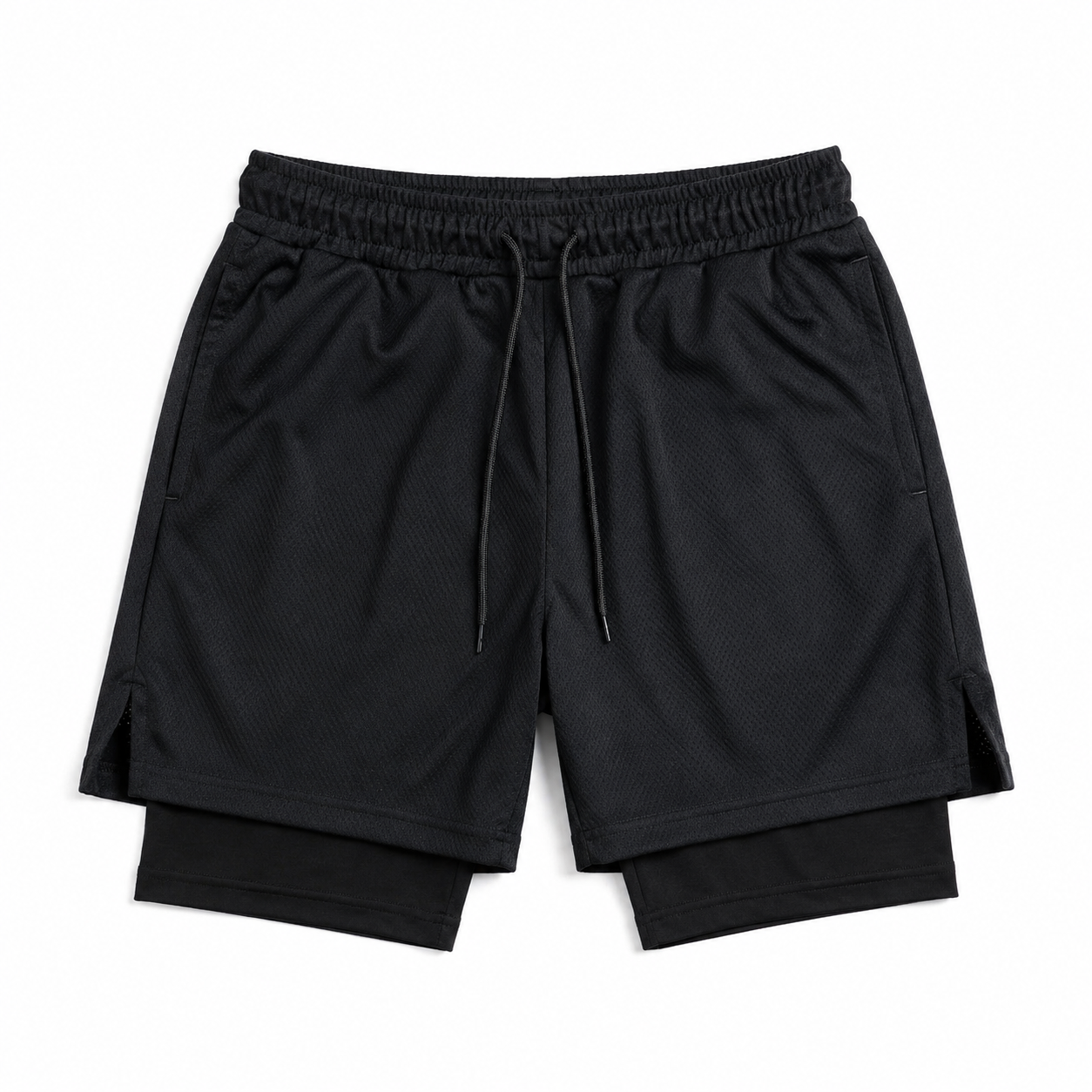 Kit Esportivo Premium Masculino Camiseta + Short 2 em 1 | Poliamida com Elastano