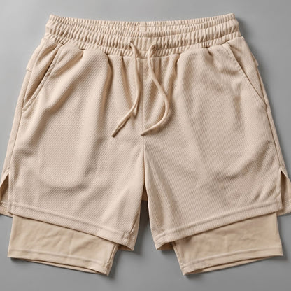 Kit Esportivo Premium Masculino Camiseta + Short 2 em 1 | Poliamida com Elastano