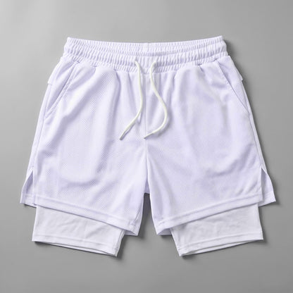 Kit Esportivo Premium Masculino Camiseta + Short 2 em 1 | Poliamida com Elastano
