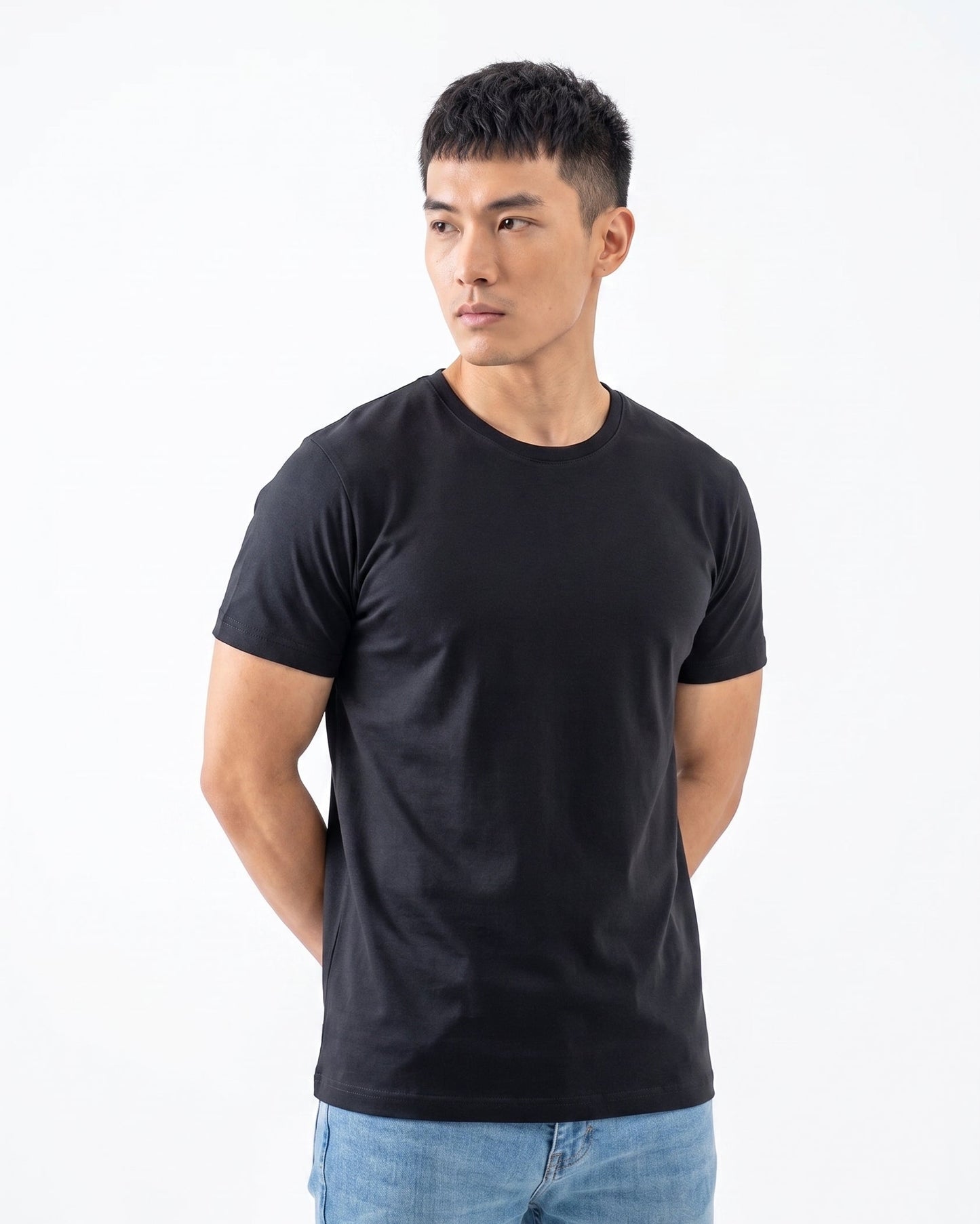 Camiseta Lisa Premium Algodão Egípcio 93% Fio Penteado Luxo com Elastano