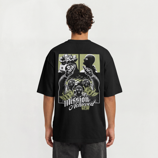 Pré-Venda — Camiseta Streetwear Oversized Mission Achieved | DROP 25/09