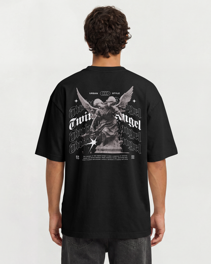Camiseta Oversized Angel Urban Streetwear Overpixel