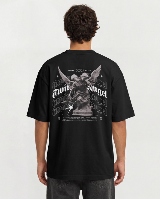 Camiseta Oversized Angel Urban Streetwear Overpixel