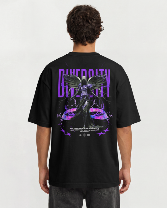 Camiseta Oversized Diversity Streetwear Overpixel