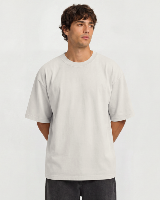 Camiseta Oversized Heavy Suedine Premium Off White