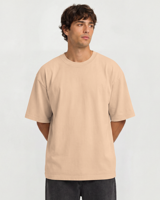 Camiseta Oversized Heavy Suedine Premium Pêssego